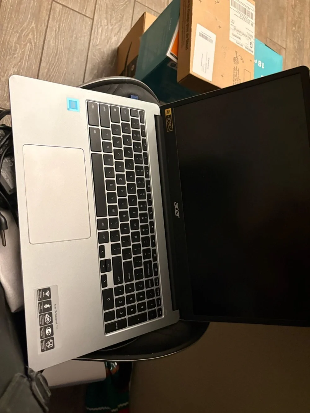 Acer Silver Chromebook Laptop with Charger